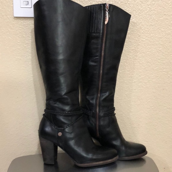 ugg black heel boots